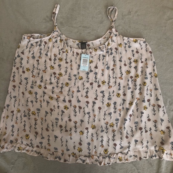 torrid Tops - Floral ruffles tank top